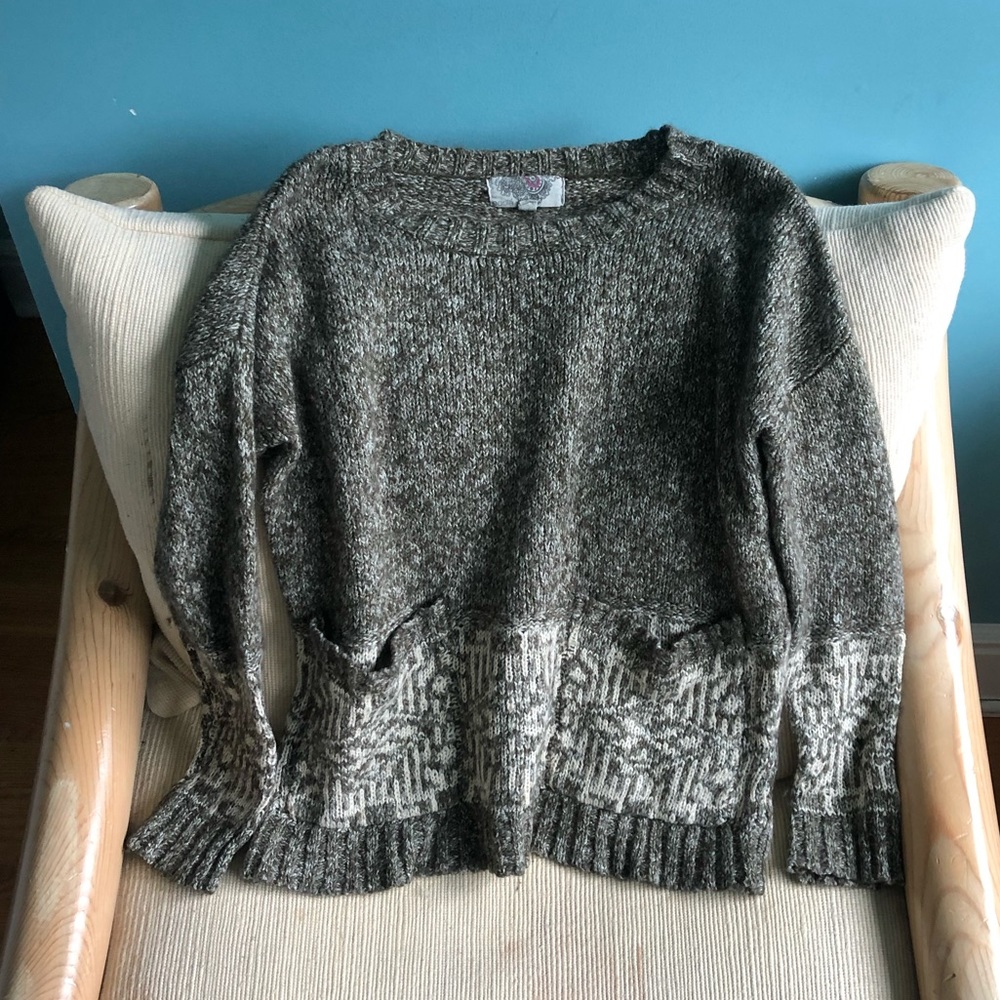 Olive Boho Knit Sweater